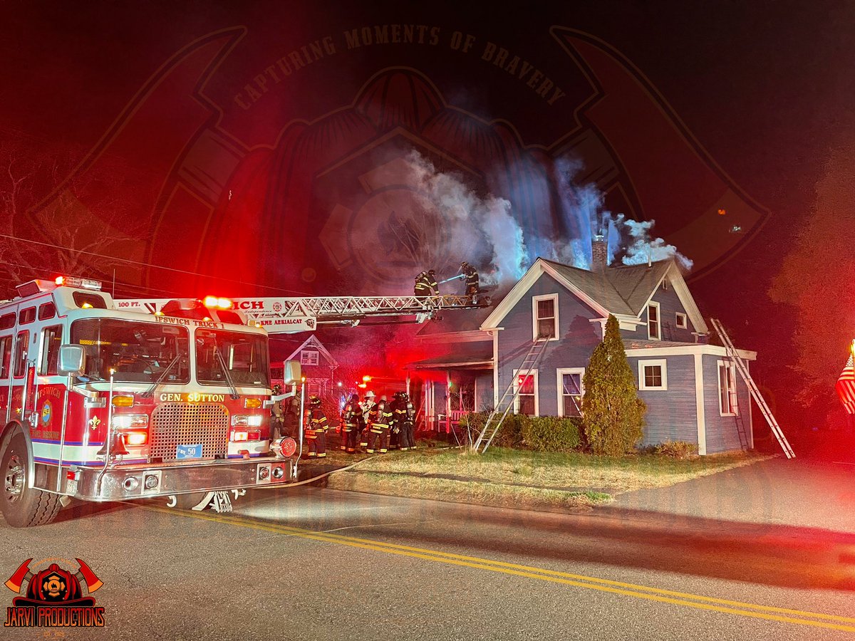 Rowley Fire has a 3rd alarm fire on Railroad Ave. #structurefire #rowley #rowleyma #jarviproductions