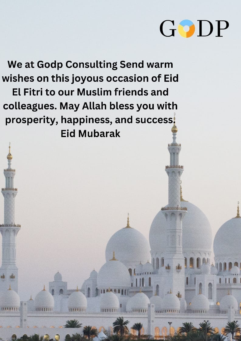 Wishing you and your loved ones a very happy and blessed Eid El Fitri! May this special occasion bring you peace, joy, and prosperity, and may Allah accept all your prayers and good deeds.

#happyeidelfitr❤️💕🙏 #sallah #godpconsulting #holiday #likes