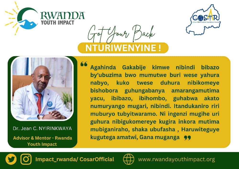 impact_rwanda's tweet photo. #GotYouBack 
" Shaka ubufasha...." 
Dr. Nyirinkwaya is the Founder and Chief Executive Officer of La Croix du Sud Hospital. https://t.co/jdopmzDn7j
