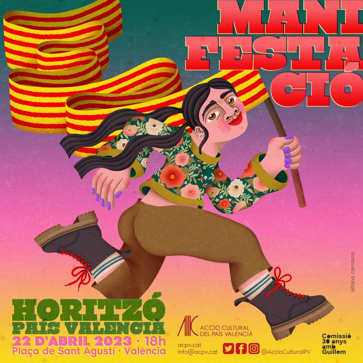 EU_Valencia's tweet photo. 📢 Valencians i valencianes!, totes juntes a la Plaça per commemorar la diada del 25 d'abril a la manifestació convocada per @AccioCulturalPV

🔥 Horitzó País Valencià 
📅 22 d’abril 2023 
🕖18h  
📍plaça de Sant Agustí https://t.co/tGuA1vTxGT