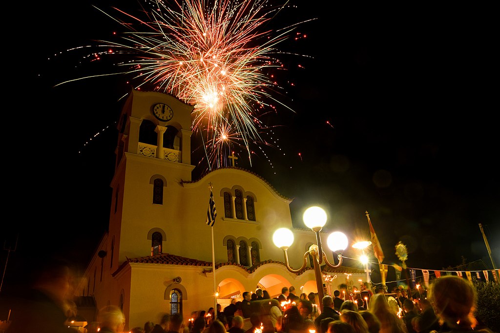 coffeesvassa's tweet photo. On those people who show up only for the midnight Easter procession, the Easter baskets w food, the fireworks: Would the Lord drive them out like the money-changers in Jn 2, or bless them as He blessed the children, and as our Church blesses everyone on Pascha? #ChristisRisen https://t.co/Af31kplD69