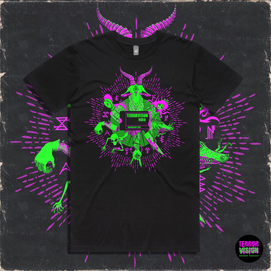 terrorvisionpc's tweet photo. Don't forget to pick up your crew neck ($65) and tee ($35) from our booth at the Adelaide Comic &amp; Toy Fair THIS SUNDAY!
#Adelaide #HorrorCommunity https://t.co/vntachX45K