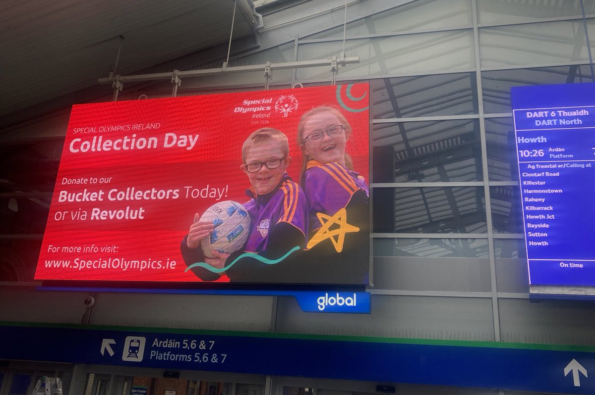Cuireann muid fáilte roimh gach oibrí deonach <a href="/SOIreland/">Special Olympics Ireland</a> atá ag bailiú inár stáisiúin inniu.

Má bhíonn tú sna stáisiúin, cabhródh tabhartas chun tacú le spriocanna agus brionglóidí lúthchleasaithe Speisialta Oilimpeacha na hÉireann #LáanBhailiúcháin 

ℹ️ specialolympics.ie/donate-now-for…