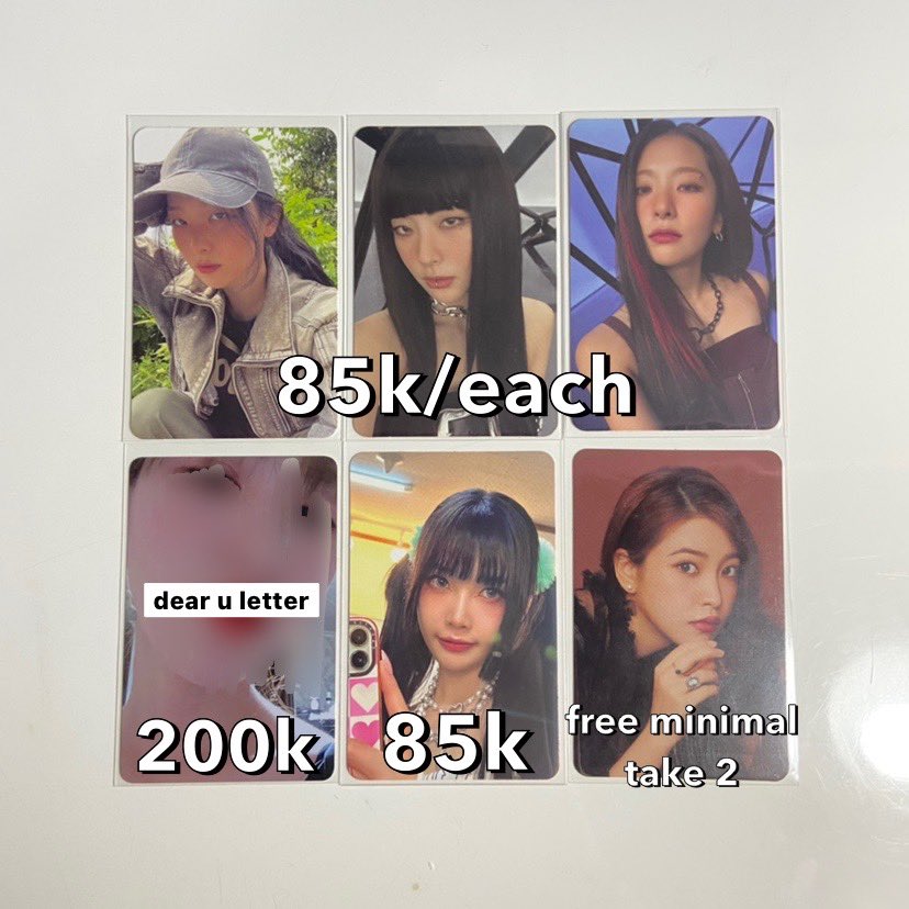 wts/want to sell red velvet

Seulgi 28 Reasons Topi, Poni, Black-red
Wendy Dear U Letter Month 7 November 2020 
Joy Recipe Birthday
Yeri sg21 30k

price 30k~200k

Dom Yogyakarta
Packing, Keep event👌
Admin 🍊 4% 🙅‍♀️