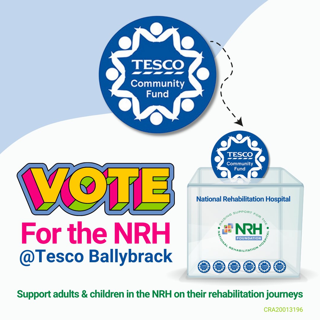 NRH Foundation (@nrh_fdn) on Twitter photo We are delighted to be a chosen charity for Tesco’s Community “Blue Token” Fund Appeal🔵. Next time you are in <a href="/TescoIrl/">Tesco Ireland</a> Ballybrack you can vote for the NRH simply by putting your blue token into the NRH’s Blue Token Box.
#Tesco #EveryLittleHelps #BlueToken #CommunityFund #NRH We are delighted to be a chosen charity for Tesco’s Community “Blue Token” Fund Appeal🔵. Next time you are in <a href="/TescoIrl/">Tesco Ireland</a> Ballybrack you can vote for the NRH simply by putting your blue token into the NRH’s Blue Token Box.
#Tesco #EveryLittleHelps #BlueToken #CommunityFund #NRH