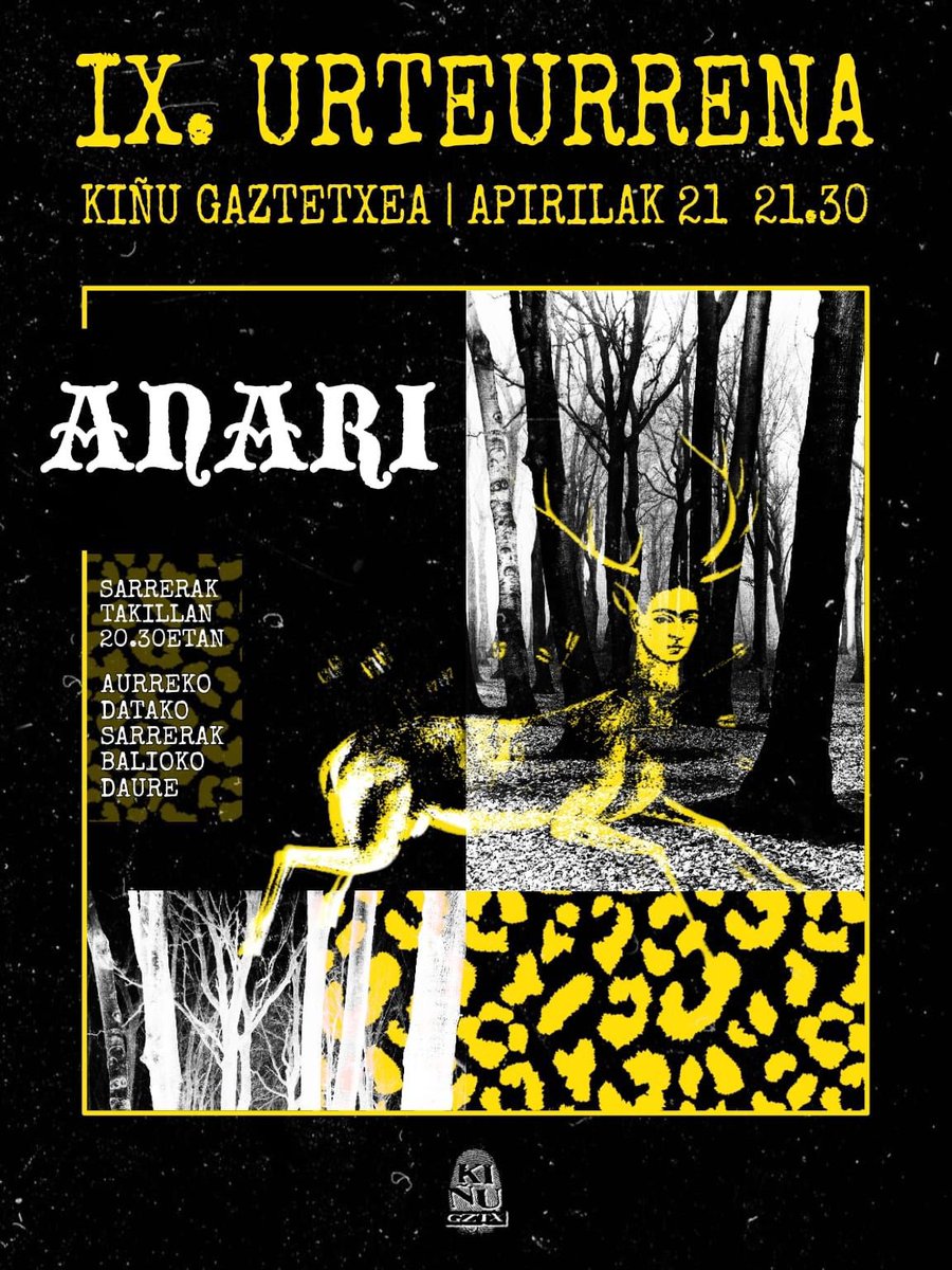 🔥GAUR DA EGUNE🔥

Sarrerak 20:30etatik aurrera Kiñuko takillan.

<a href="/anarirena/">Anari Alberdi</a>