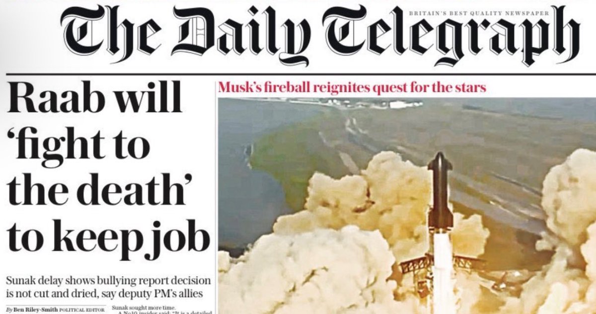MrJohnNicolson's tweet photo. Canβt imagine a less appropriate headline for a man accused of aggressive bullying. Meaningless too as it transpires, @Telegraph #RaabResignation https://t.co/xi7Zrz2z9a