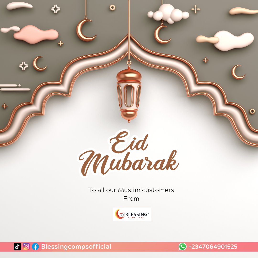 BlessingComput1's tweet image. May your celebrations be filled with sweet moments. Happy Eid! ✨

#blessingcomputers #eid #eidmubarak #lagos