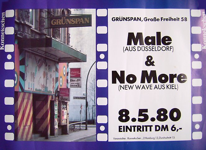 NO MORE (@nomoreofficial) - 1981 - 
#postpunk #NEWWAVE #punks #80er #synthwave #minimalmusic #electro #punk #Düsseldorf #Hamburg #goth #darkwave #Male #ndw #nowave #Grünspan #GroßeFreiheit #SanktPauli #Krupps #Kiel #Konzertplakat #Vintage