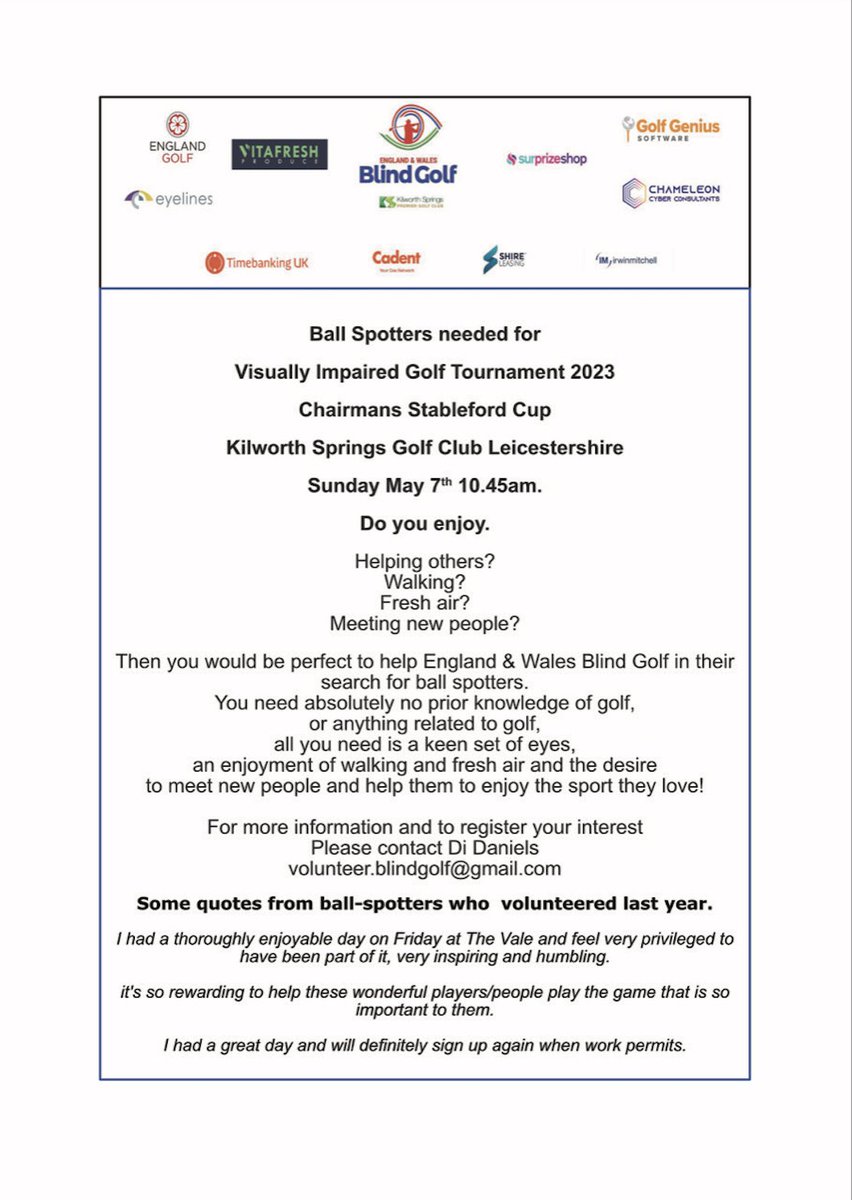 England and Wales Blind Golf tweet media