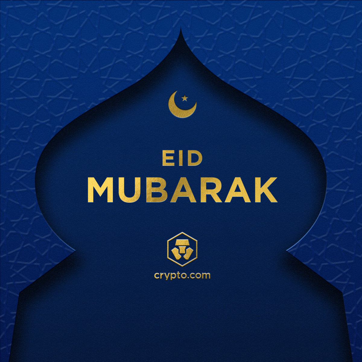 cryptocom's tweet photo. #EidMubarak to all celebrating around the world! Wishing you a joyous holiday with family and friends https://t.co/RTCXtdml5A