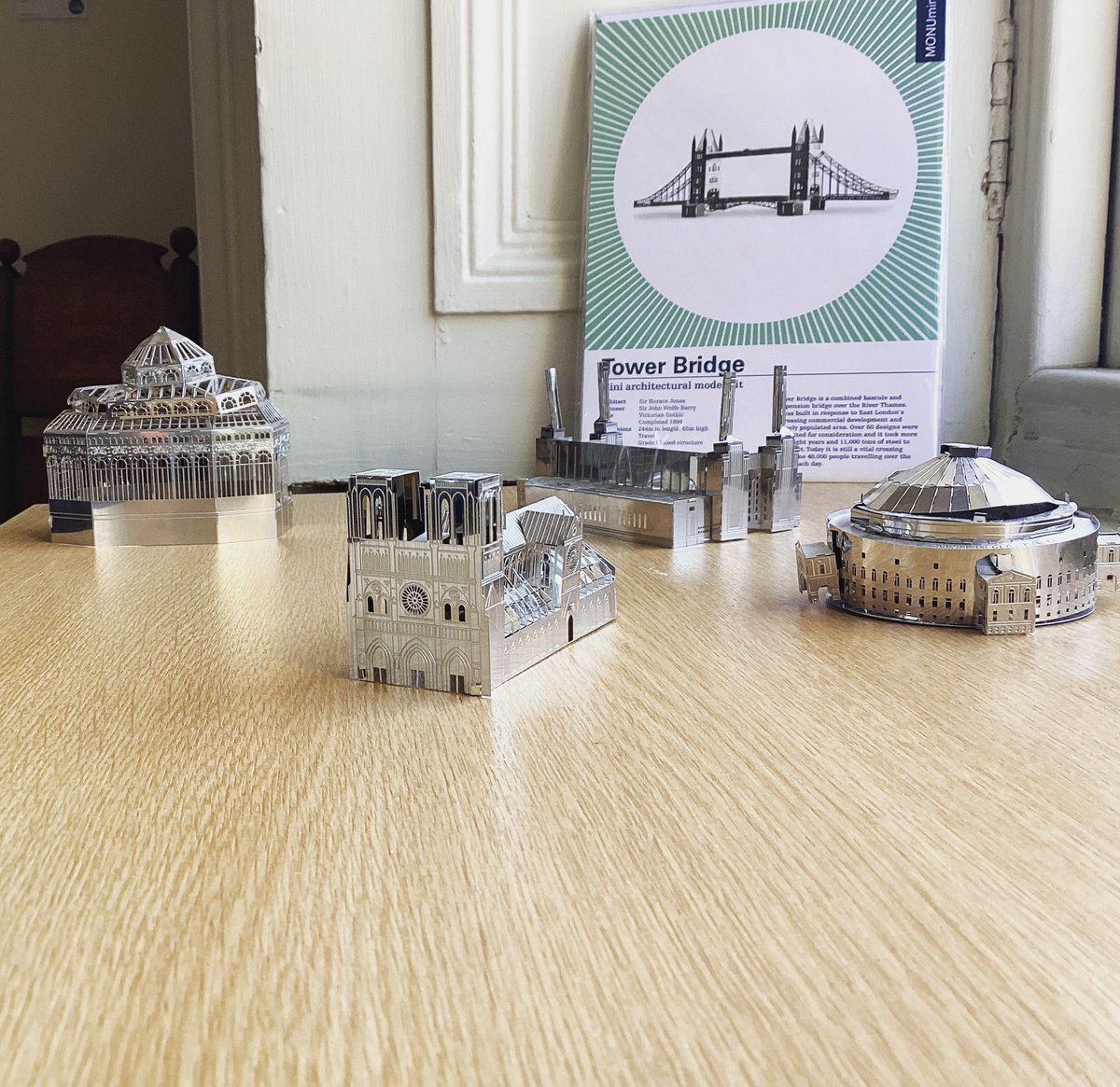 BookshopRIAS's tweet photo. Come and behold our incredible selection of MONUmini architectural models! A series of stainless steel, fold-together models of buildings and landmarks from across Europe. The perfect gift!🏛🔥
#monumini #landmark #architecturelover #riasbookshop https://t.co/xlEu2WJKmI