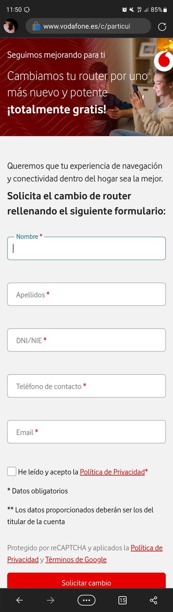dacotero's tweet photo. Hola @vodafone_es 

¿Esta web suya funciona? ¿Realmente es gratis el cambio?
¿Que modelo de router me pondrían?

https://t.co/PeDL4sITyc https://t.co/7gowjIYHKB