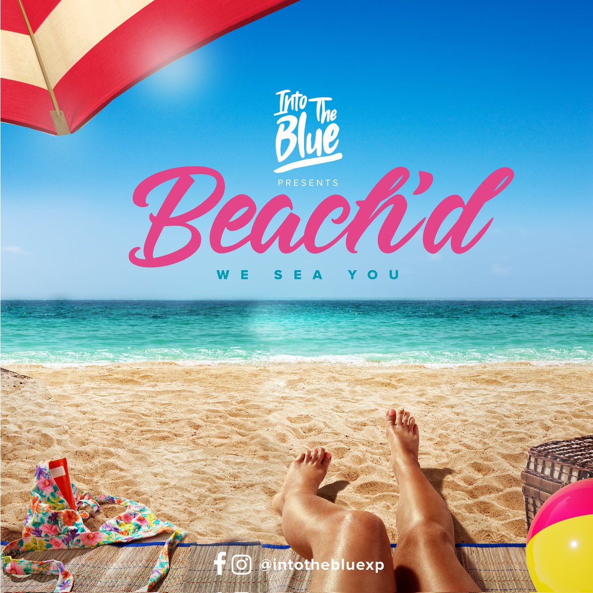 We Sea You! 👀 

Welcome to Beach'd 
🌞🌴👙🕶🍹 

Get ready for some fun in the Sun! Sand too!! 

#BeachParty #Beachd #IntoTheBlue #BlueExperience #LoveBarbados #VisitBarbados🇧🇧