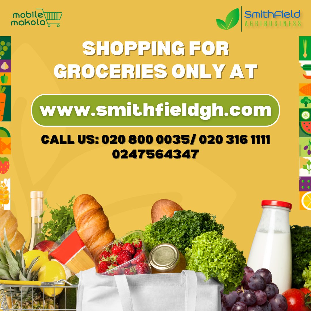 SmithField_Gh's tweet photo. SmithField Agribusiness is here for you. See how we can help you!

#groceryshopping #grocerystore #smithfieldagribusiness #agribusiness #foodsupply https://t.co/DLG0eRS0v2