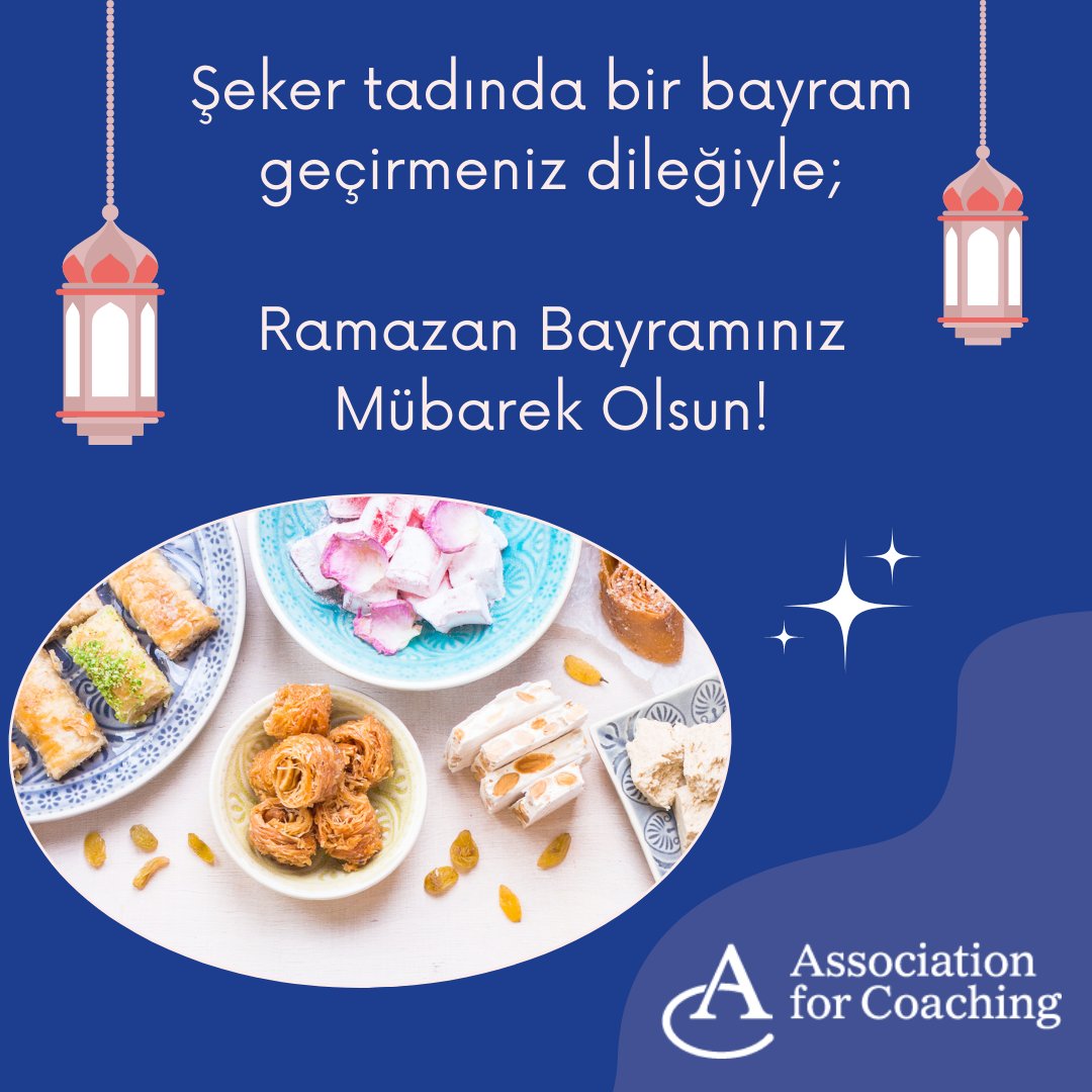 ACinTurkey's tweet photo. Şeker tadında bir bayram geçirmeniz dileğiyle, Ramazan Bayramınız Mübarek Olsun🍭🍬

#ACTürkiye #koçluk #coaching https://t.co/D8daEwEu3d