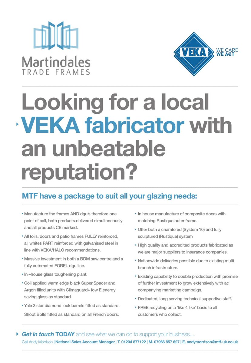 mtf_uk_'s tweet photo. As it says on the tin! Operating nationally through a broad network of branches, Martindales serves many of the biggest and most respected names in the insurance industry, delivering a range of top quality products and services for all customers.  #veka #windows #doors #upvc https://t.co/2UF5hRCjFC