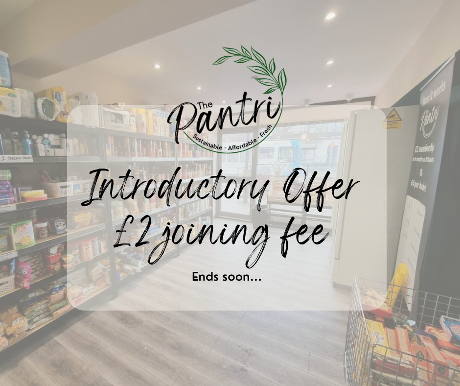 RiscaV's tweet photo. ๐Don't miss out on this offer at the Pantri! ๐
Sign up before 1st May for our introductory offer of ยฃ2 for the first six months.
Membership thereafter will be ยฃ2 for three months.
#ecoshopping #riscasouthwales #costofliving #foodpantry https://t.co/mAqm6mX5aJ