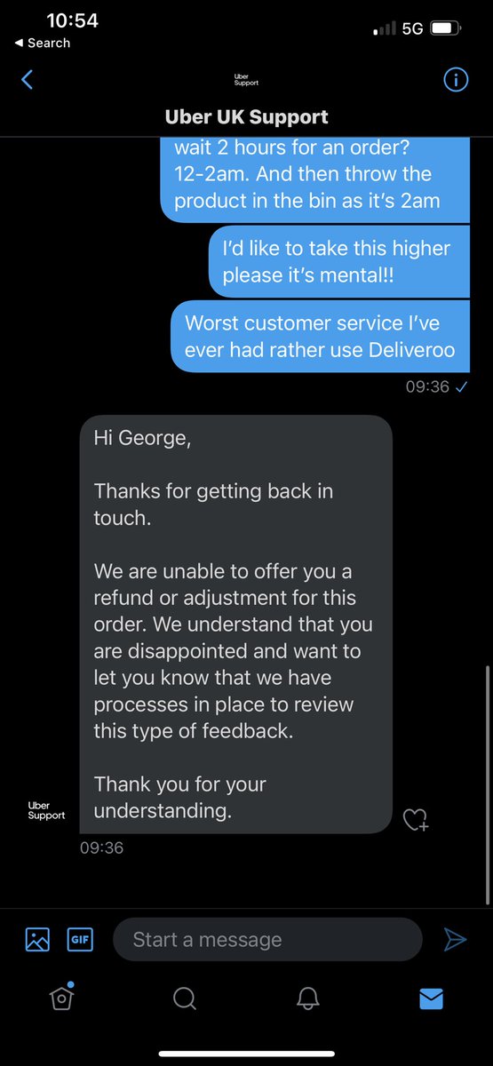 GeorgeTDean's tweet photo. @UberEats accepting that 2 hours is a normal wait for a delivery. @Deliveroo you guys are so much better #uberscam going through a cost of a living crisis and Uber scamming there customers. Disgusting. https://t.co/QWAj4o1fHL