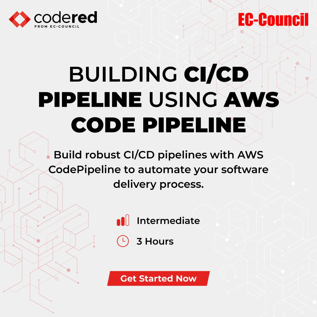 CodeRed_Pro's tweet photo. Learn to create, manage, and secure CI/CD pipelines with AWS CodePipeline, and gain expertise in monitoring and integrating third-party services🛡️.
Explore now: https://t.co/4wSjpuR8bl
#codered #eccouncil #cicd #codepipeline #aws #continousintegration #cybersecurity https://t.co/N4kgoAfWo3