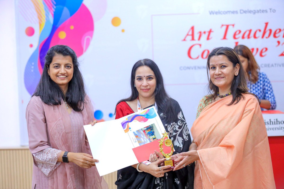 RishihoodUni's tweet photo. We thank all delegates who engaged in thought-provoking discussions that inspired us to think outside the box. Let's redefine the role of art teachers in an AI-powered world!
#ArtificialIntelligence #ArtEducation #MidJourney #ImageImprovement #RishihoodUniversity (4/4) https://t.co/ovUr22ZcAO
