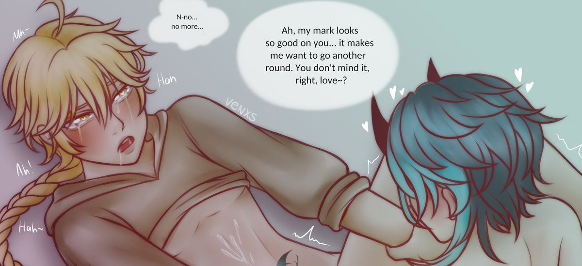 hxrnysora's tweet photo. Nsfw 🔞 #XiaoAether with incubus Xiao that got a little excited with the human he found lol

#xiaother #xiaoae #xiaoether #XiaoAetherNSFW https://t.co/GNtXUh6QAo https://t.co/c0yIcShg5N