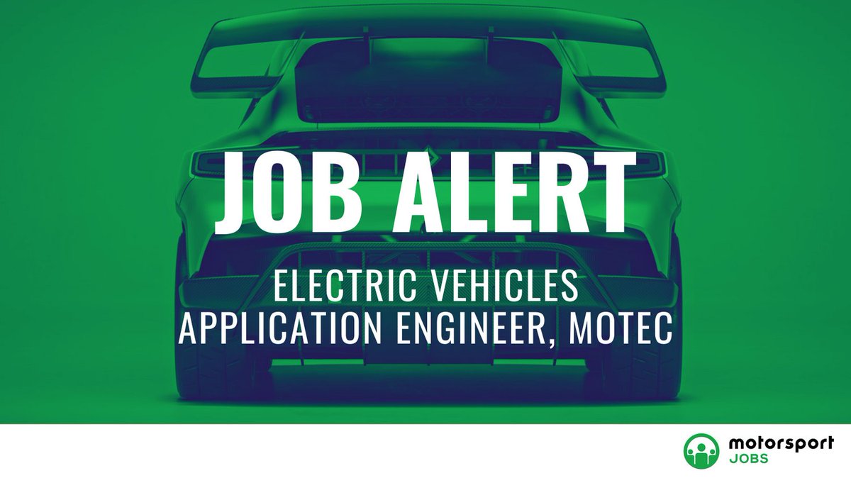 EV Applications Engineer <a href="/MoTeCEurope/">MoTeC Europe</a> 

Apply 🔗  motorsportjobs.com/en/job/electri…

#motorsportjobs #motorsport #jobs #jobalert #autosport #jobsinmotorsport #hiring #motec #data #EV #hybrid #emobility #controlsystems #Matlab #Simulink #ECU #cplus #cplusplus #calibration #diagnostic