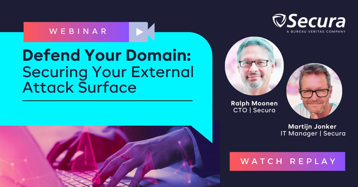 In case you missed our webinar on External Attack Surface Management (#EASM), you can watch the replay here: secura.com/webinars/exter…
