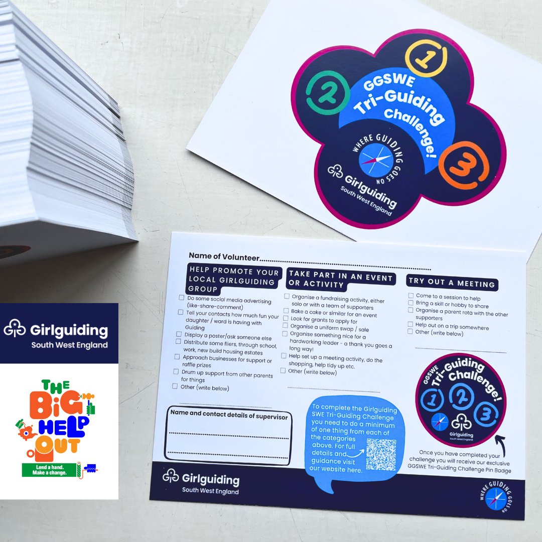 Our GGSWE Tri-Guiding Challenge is LIVE on our website and encourages new volunteers and those interested to get involved and see if volunteering is for them. Download the resource postcard from our website  👉 ow.ly/fybG50NAVfh