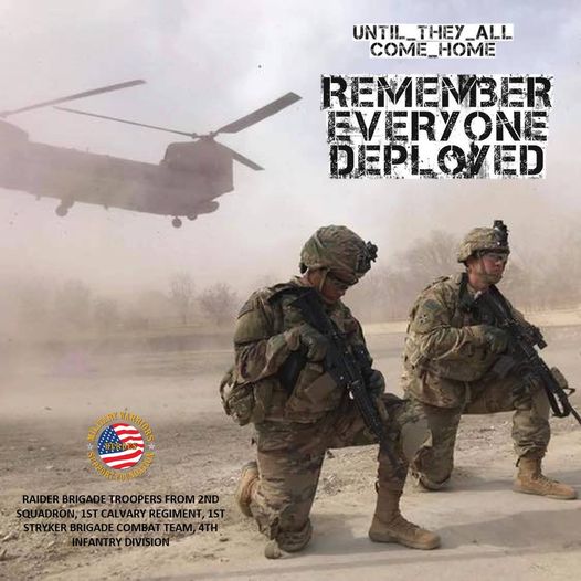 WarriorsSupport's tweet photo. Remember Everyone Deployed. #REDFriday #UntilTheyAllComeHome #HelpingHeroes https://t.co/X8xM0XAQMJ
