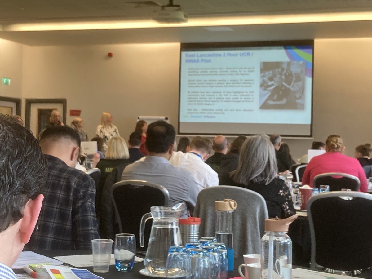 Interesting work in East Lancashire with the 2 hour urgent response team looking at how we can safely avoid ambulance conveyance through local collaboration