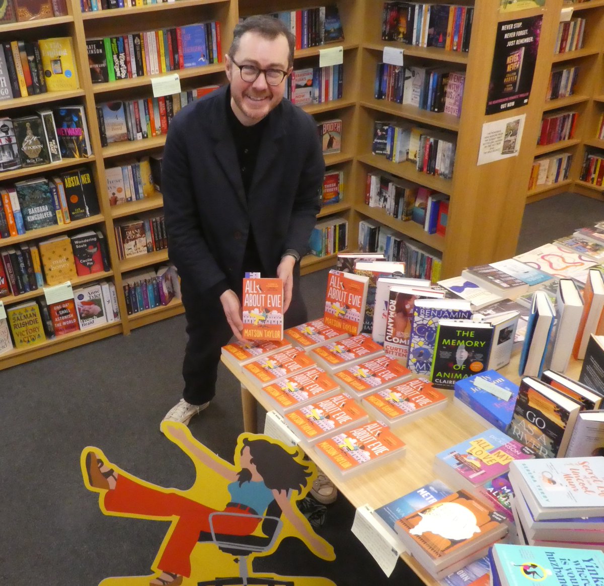 TheBookVault07's tweet photo. Thank you to @matson_taylor_ for stopping by to sign the new paperback edition of #AllAboutEvie - with a bookstamp, and a free bookmark! The continued story and adventures of Evie since her Miseducation in book one, ten years later with life and a dream job in London. https://t.co/mJO2UUyHXI
