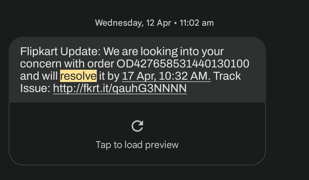 ArchitLohani44's tweet photo. @flipkartsupport @Flipkart @consumerforum @_Kalyan_K I am still waiting to get the resolution and its been a month now, Everyone is just opening and closing the case without any resolution.
It was promised issue will be resolved by 17th but again no response at all. https://t.co/cvhSM1jL3r