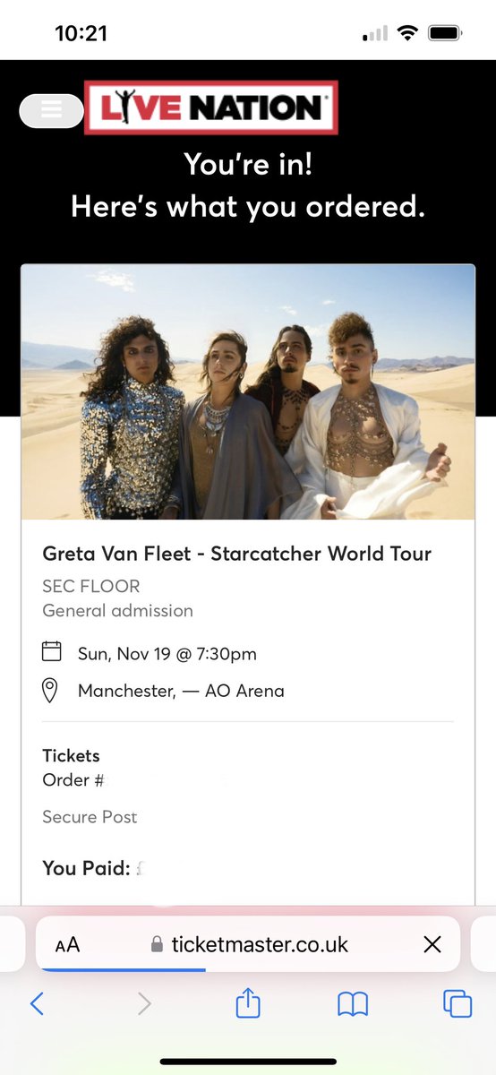 mckswrld's tweet photo. IM IN MUTHAFUCKASSSS 

greta van fleet starcatcher tour here i come https://t.co/X8pOEVJ2FB