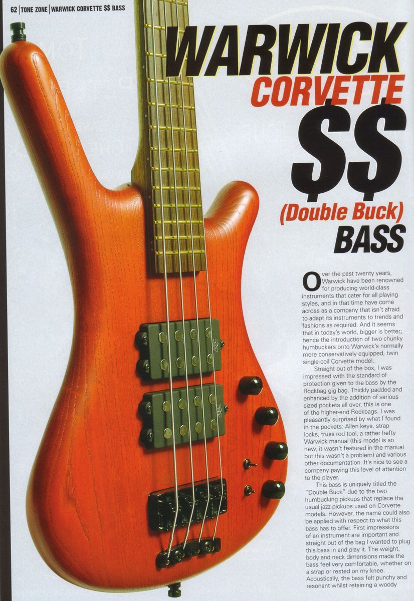 The first bass review I wrote was for this rather fetching Warwick Double $$ Corvette. I remember taking it out on a few gigs to test it before writing the review.
#brooksysbasscorner #bassguitarmagazine #warwickbass #warwickbasses #bassreviews #bassporn #bass #bassguitar #fyp
