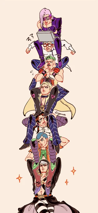 パッショーネタワー#jjba #jjbafanart #ジョジョ #ジョジョの奇妙な冒険 #JoJosBizarreAdventure 