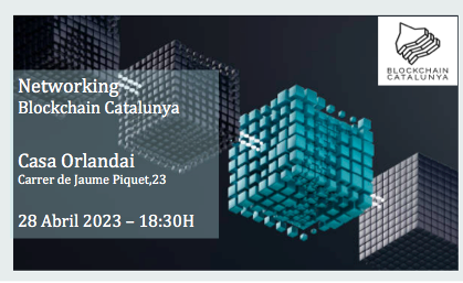 Us convidem el pròxim dia 28 Abril 2023 al Networking  Associació Blockchain Catalunya a la nostre sede Casa Orlandai
#tecnologia #Blockchain #cripto