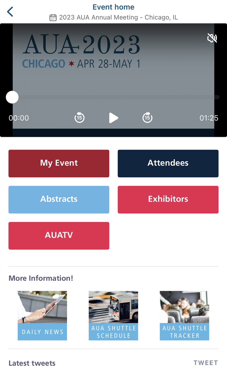 Hey @AmerUrological prepping for #aua2023 with the App. Where are the plenary, instructional courses, specialty societies and international meetings? I can’t even find the instructional course on Robotic Upper Tract Recon with past president @roboraju!