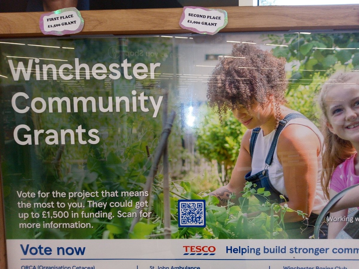 Please vote for us in Tesco Winnall