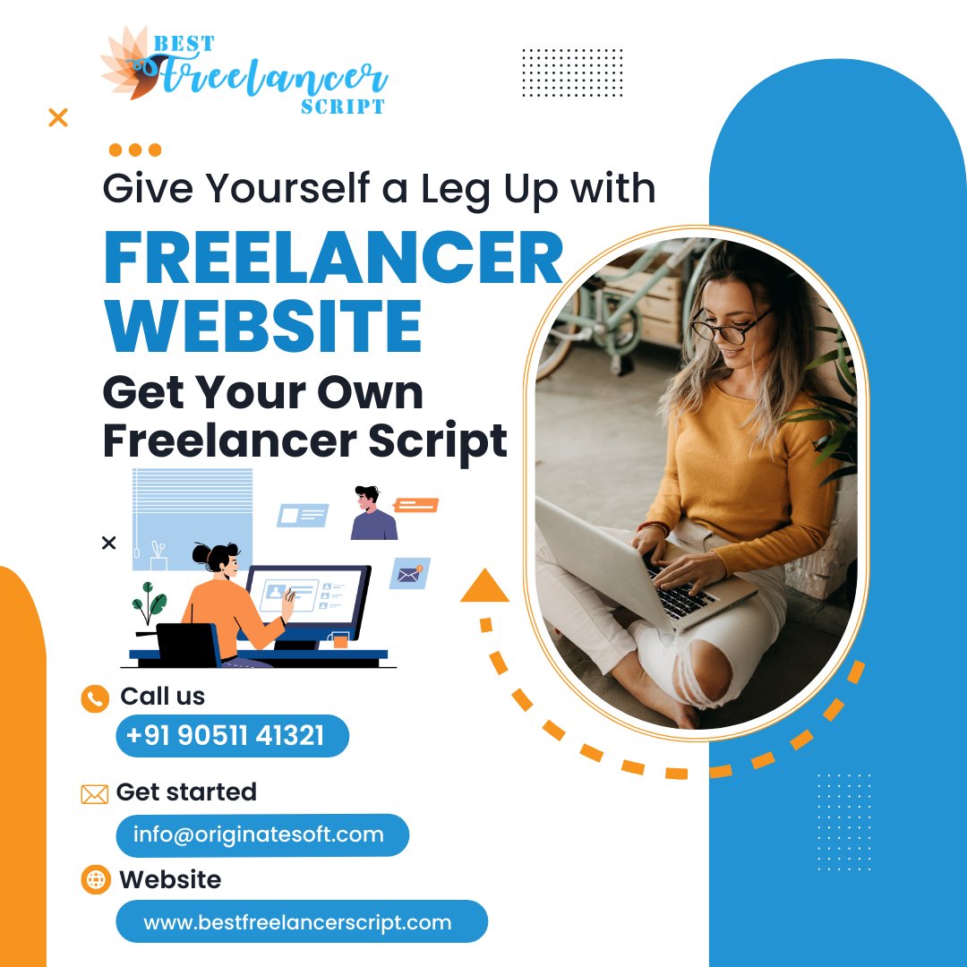 freelancerscrip's tweet photo. Start your own #freelancerwebsite today with Get Your Own #FreelancerScript! 

Our easy-to-use platform offers the tools you need to create a successful online freelance business. 

Launch your own freelancing website now.

☎️ +91 90511 41321
🌐 https://t.co/tDbmMSs4KW https://t.co/MU90VDifHP