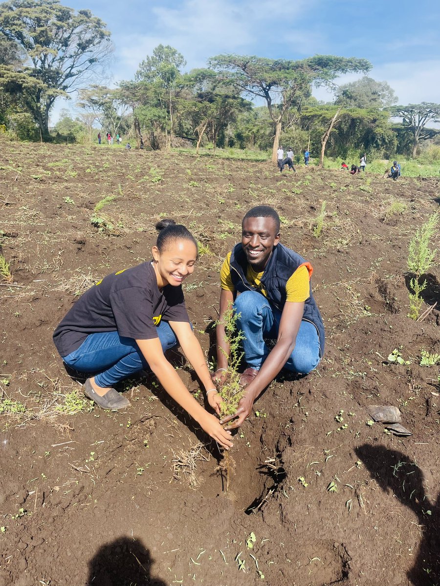 FaithChela5's tweet photo. Spent an incredible day at @egertonunikenya agroforestry, planting 1500 trees to help combat climate change and promote biodiversity! Let's keep working together to create a more sustainable future for all @yfga_kenya #plantingtrees #climateaction @McfChs @ruforumsec https://t.co/BwBZLqLsQF