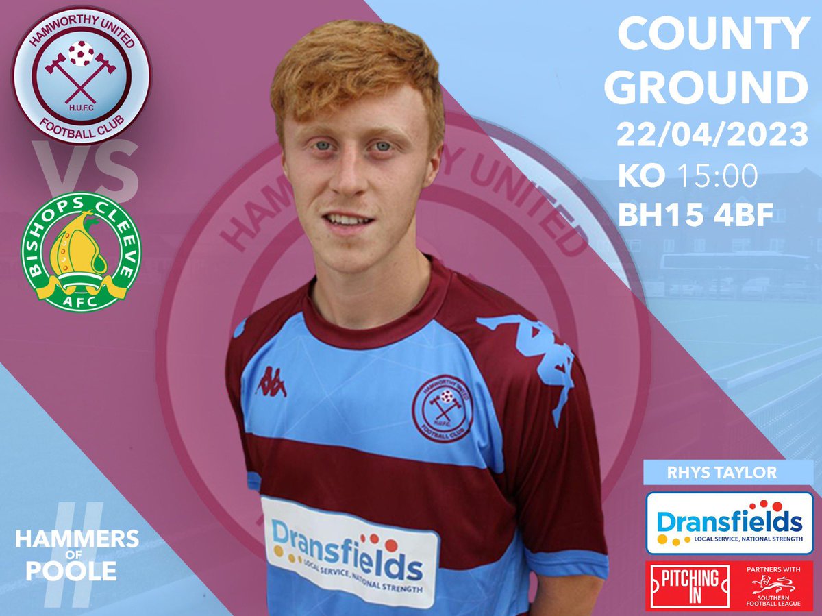 Matchday Minus 1🔜

Make sure you get yourself down to the County Ground tomorrow where we end our regular league season with the visit of Bishops Cleeve. Who will be joining us tomorrow?⚒