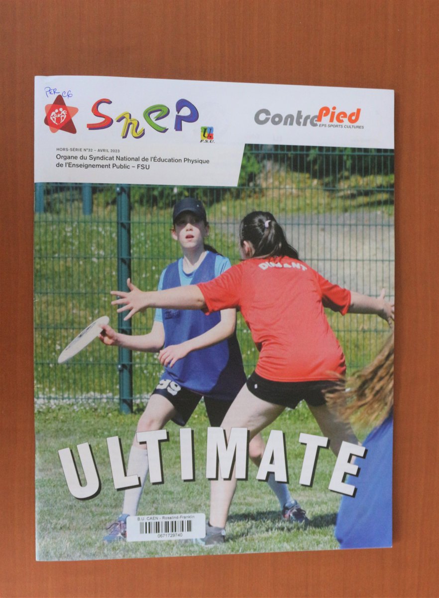 BibSTAPS's tweet photo. 📚🥏Réception du nouveau numéro de #ContrePied sur "l'Ultimate" et du Hors série sur les "programmes et certifications en #EPS "
#STAPS #Caen #StapsCaen https://t.co/4jVz8wqHNN