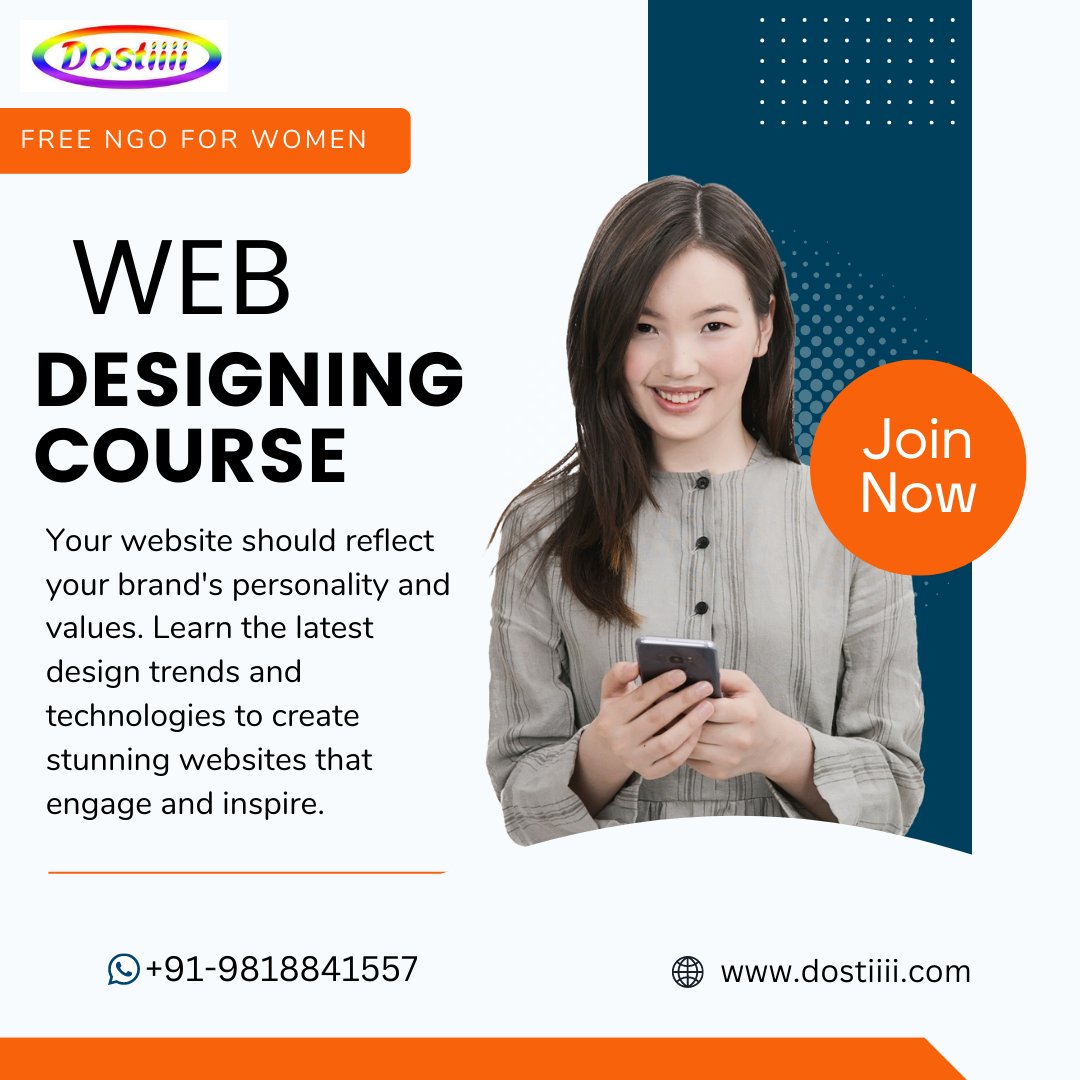 dostiiii_ngo's tweet image. Web Designing Courses Free NGO for Women's
.
𝐉𝐨𝐢𝐧 𝐨𝐮𝐫 𝐭𝐞𝐚𝐦: chat.whatsapp.com/HYaqzvQaTgd9Jm…
.
#WebDesignCourse #webdesign #courses #freengo #freengoforwomen #freeclasses #FreeOnlineCourses #freeclassesonline #institute #webdesigningclass #Dostiiii #dostiiiingo #Faridabad
