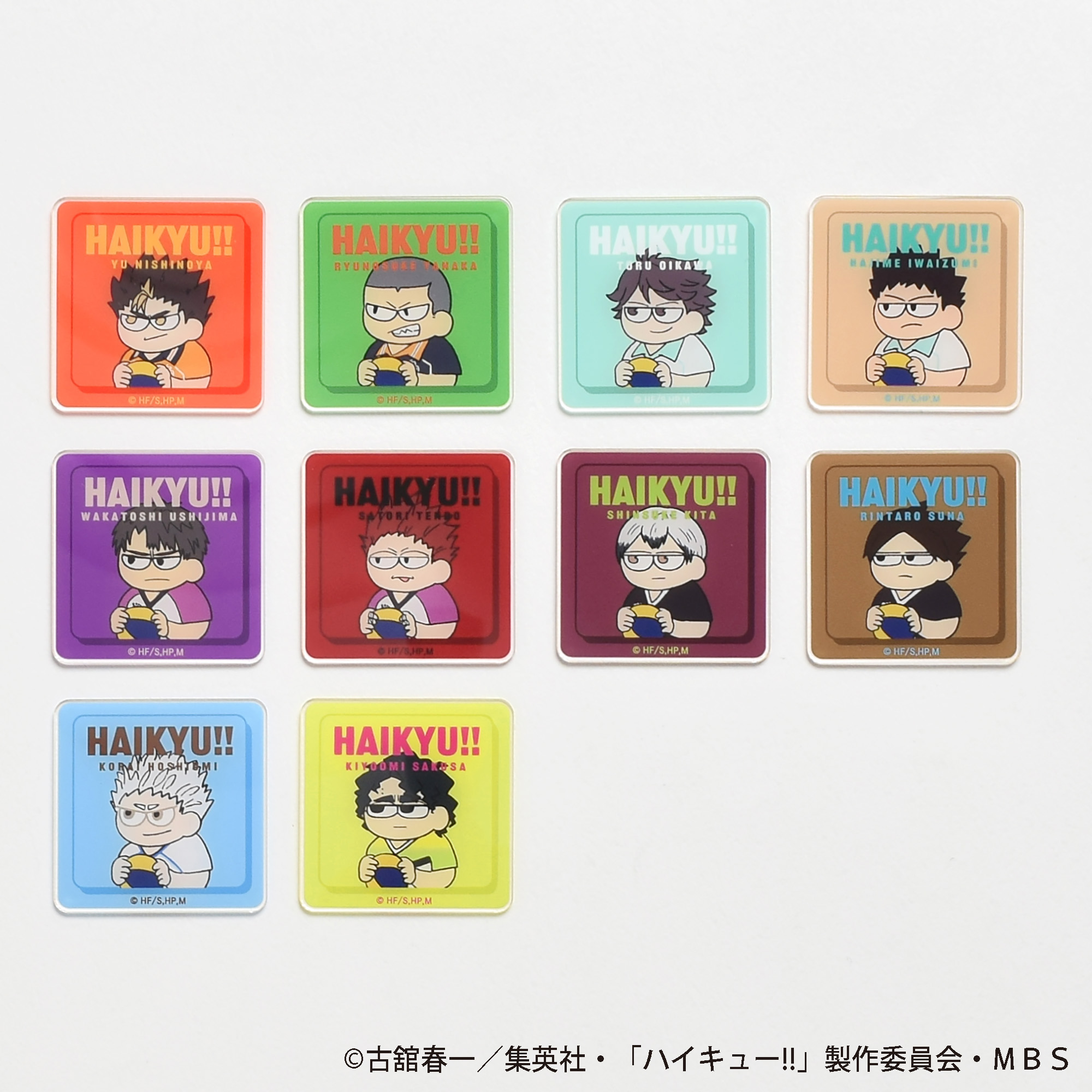 ハイキュー‼︎プラザジロリ　ロフト　アクリルステッカー　3枚セット ハイキュー‼︎プラザジロリ ロフト アクリルステッカー 3枚