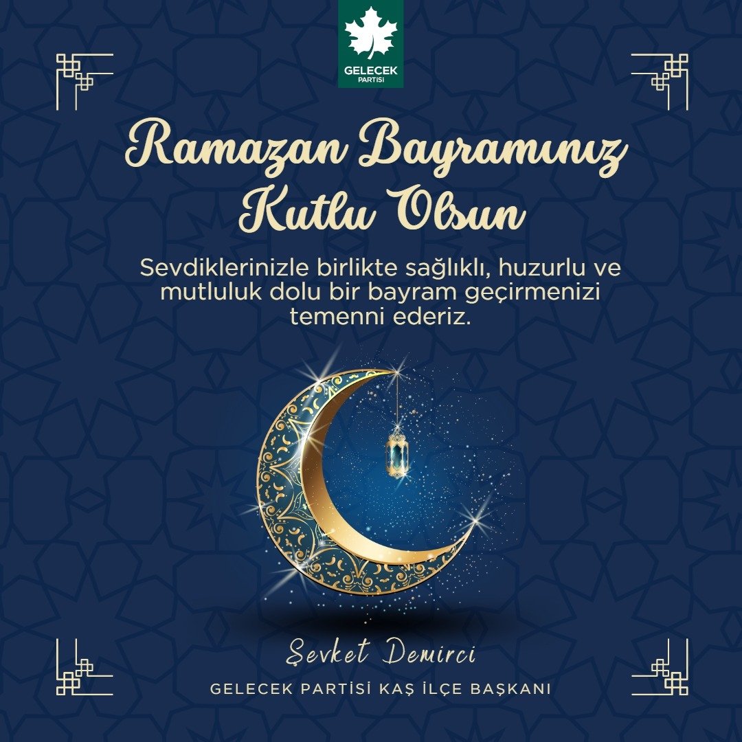 Sevdiklerinizle birlikte sağlıklı, huzurlu ve mutluluk dolu bir bayram geçirmenizi temenni ederiz. 
Ramazan Bayramınız Kutlu Olsun