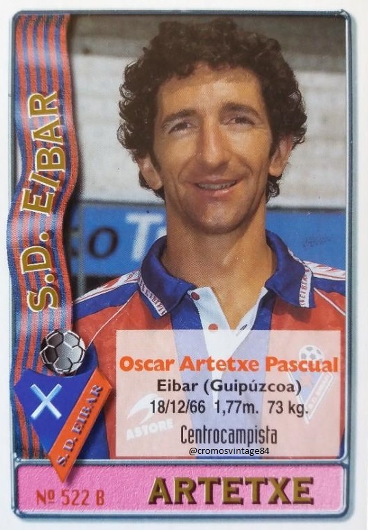 #CromoVintage
Óscar Artetxe Paskual temporada 1996-1997 de Mundicromo @SDEibar #SDEibar | #AupaEibar | #BetiArmaginak⚔️RT