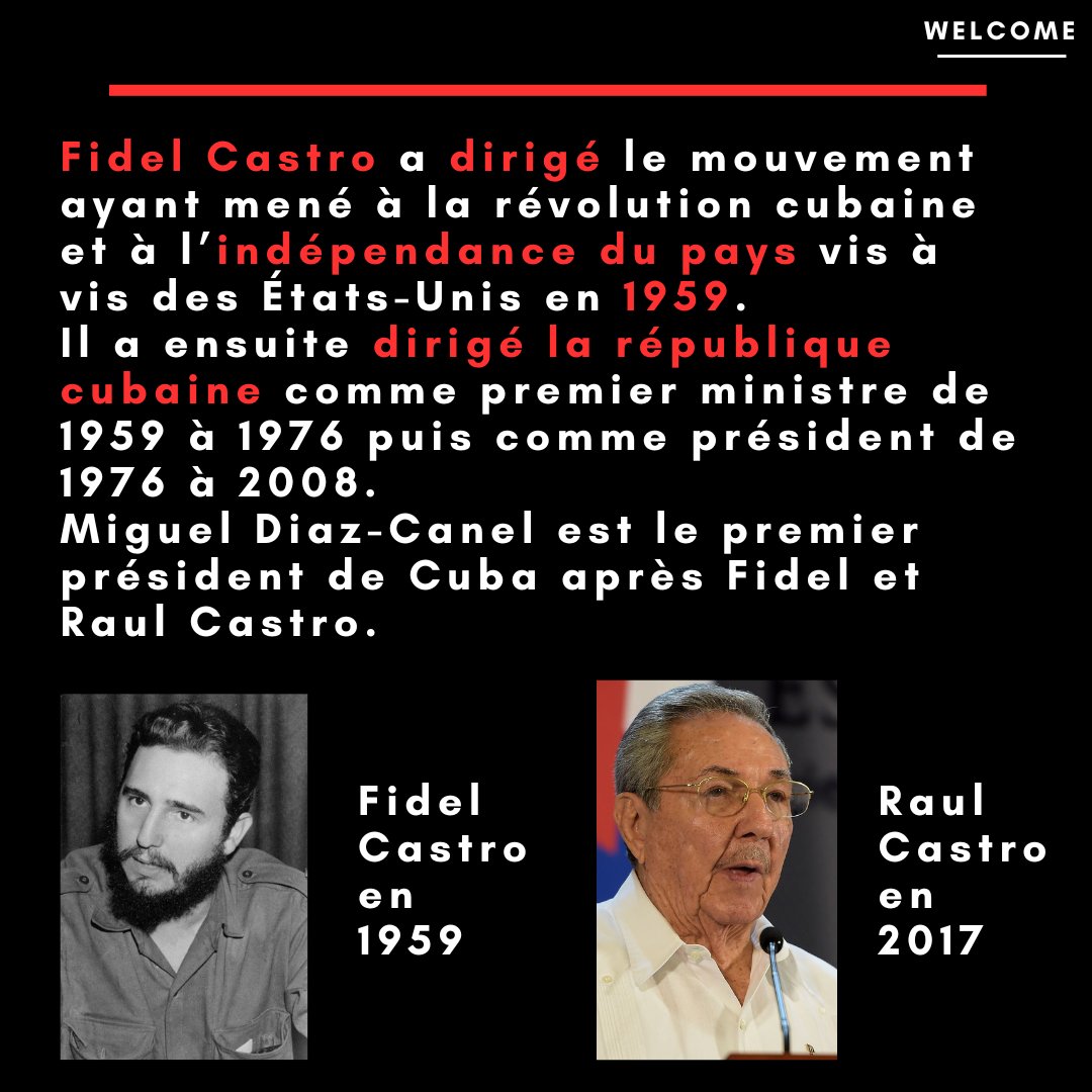 Welcome_actus's tweet photo. Sources :
https://t.co/UvJ1aPp7BV
https://t.co/L1hVCml5ra
https://t.co/DBRSszQB2O
Article sur la nomination de Miguel Diaz-Canel comme président en 2018 :
https://t.co/3sRIpFo5cc
Image de Raul Castro :
https://t.co/k35qswJfI0
License : Creative Commons Attribution 2.0 Generic https://t.co/SSYFPjg8E9