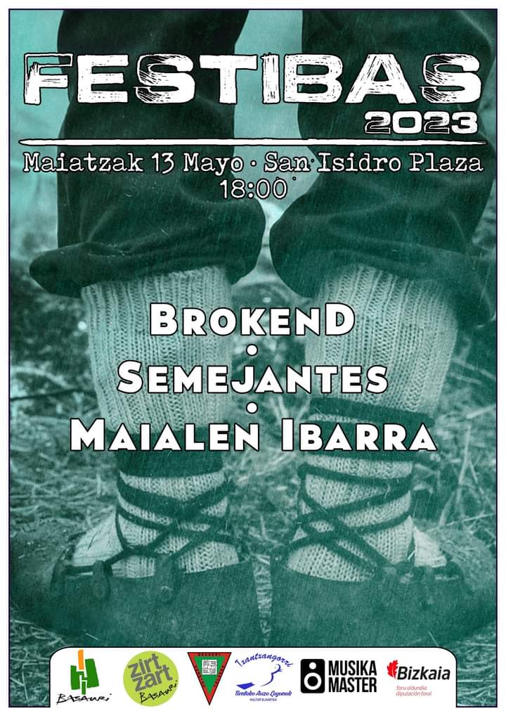 ZirtzartBasauri's tweet photo. 📢 Festibas celebrará su novena edición el sábado 13 de mayo con las actuaciones de Maialen Ibarra, BrokenD y Semejantes https://t.co/ZBjRTEfApP

#Basauri @BasaurikoUdala @herrikotaldeak @BizkaiaGazteak
#Brokend @Semejantesrock #MaialenIbarra https://t.co/JHT24EQC8K
