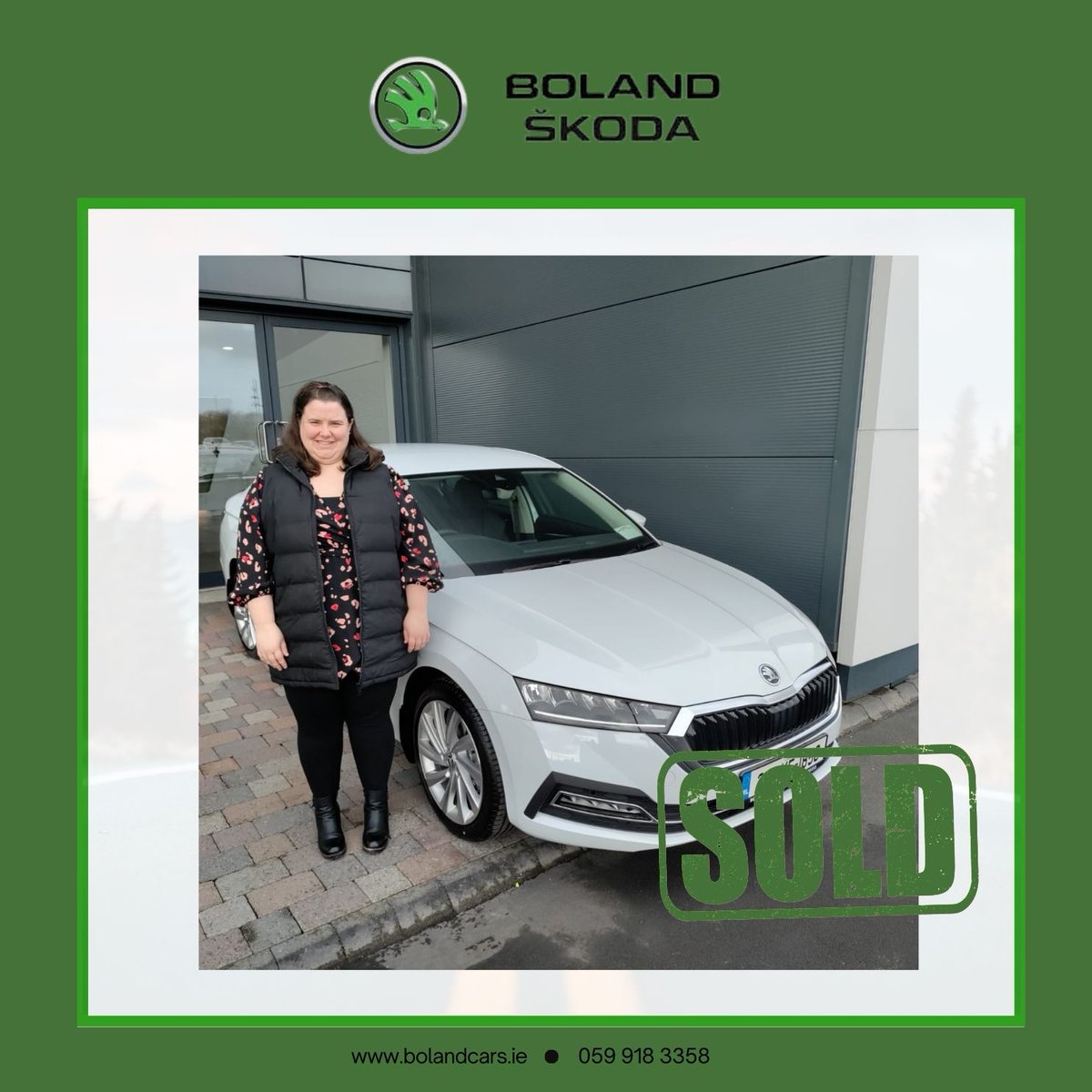 Congratulations to Angela Mahon on the purchase of her stunning new Skoda car! #Skoda. #BolandCarlow #BolandSkodaCarlow #DriveBolandCarlow #BolandCarlowCars #CarlowCars #TestDriveToday #GreatCarDeals #DriveIntoSavings #SafetyFirst #CarFinancing